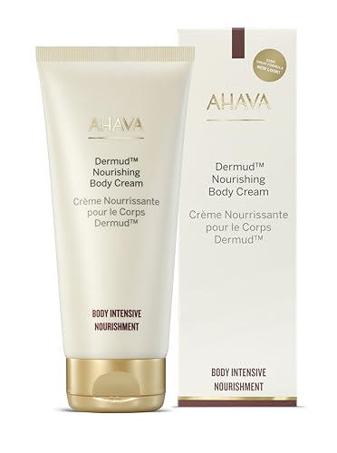 AHAVA Dermud Nourishing Body Cream for Dry and Sensitive Skin - Relieves Roughness, Softens Skin, Hydrates Dry & Sensiti