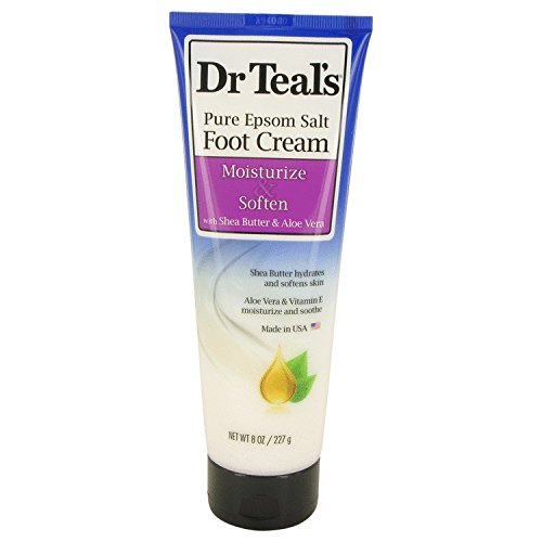 Dr Teal's Pure Epsom Salt Foot Cream for Women 8 oz Strong Practicability & Moisturizing Power & Fast Relief